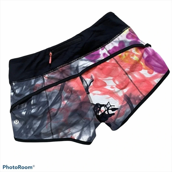 Very RARE Lululemon Speed Shorts Unicorn Tears 4 - Picture 1 of 10